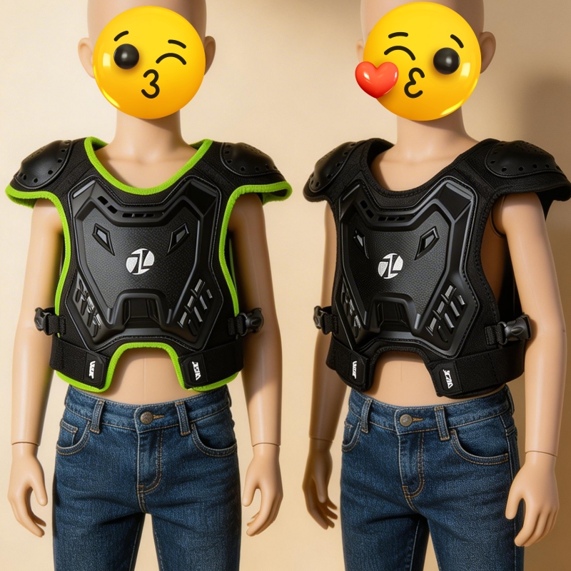 Motorcycle Gear Kids - Kinder Motorrad-Schutzweste Brust- und Rückenprotektor für
