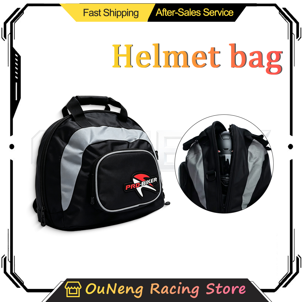 Motorcycle Gear Travel Bag - PRO BIKE Motorradhelm-Rucksack Schwarz Grau Multifunktionale