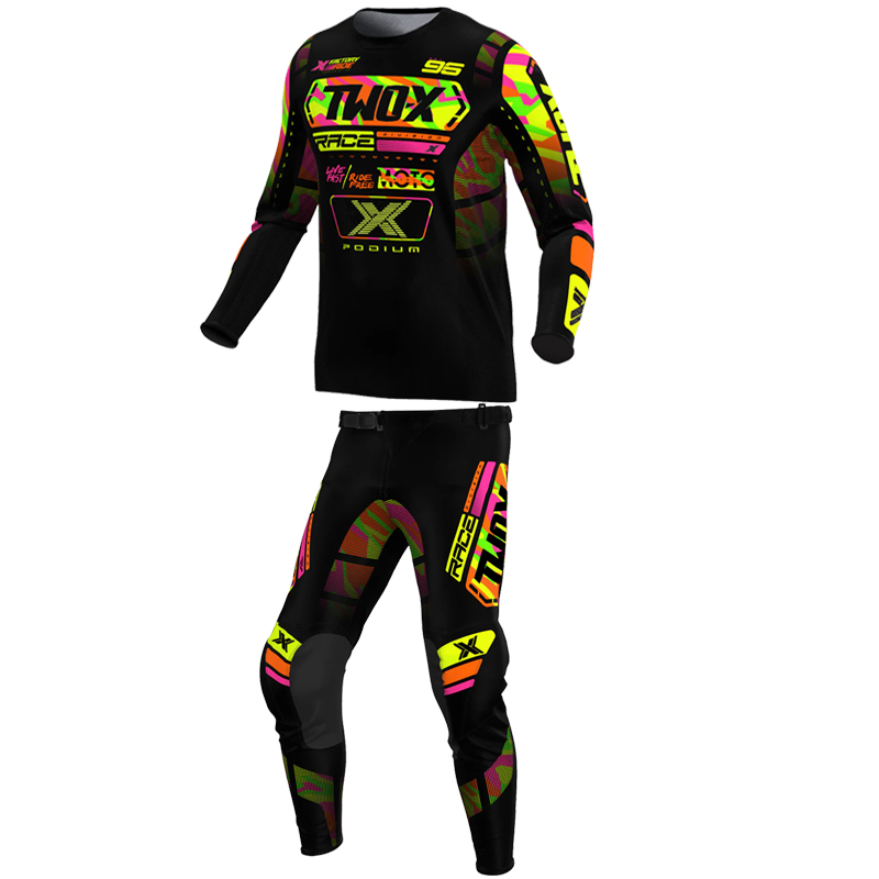 Gear X Motorcycle - NEUES Two-X Podium 4-Wege-Stretch Motocross-Rennanzug-Set, Dirt-Bike-Ausrüstung,