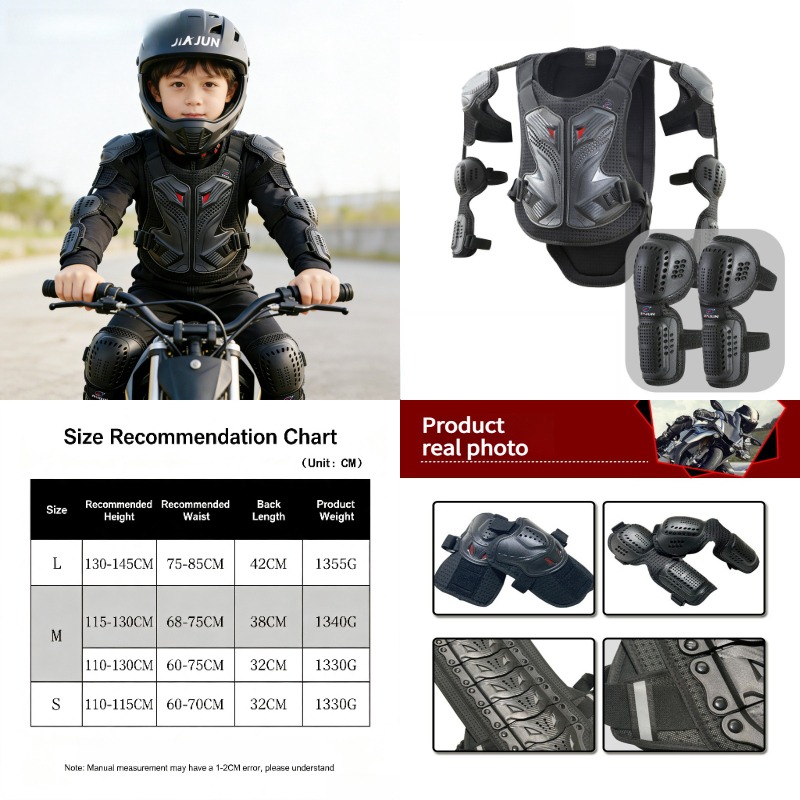 Motorcycle Gear Kids - Neue Motorrad-Schutzweste für Kinder, Jungen und